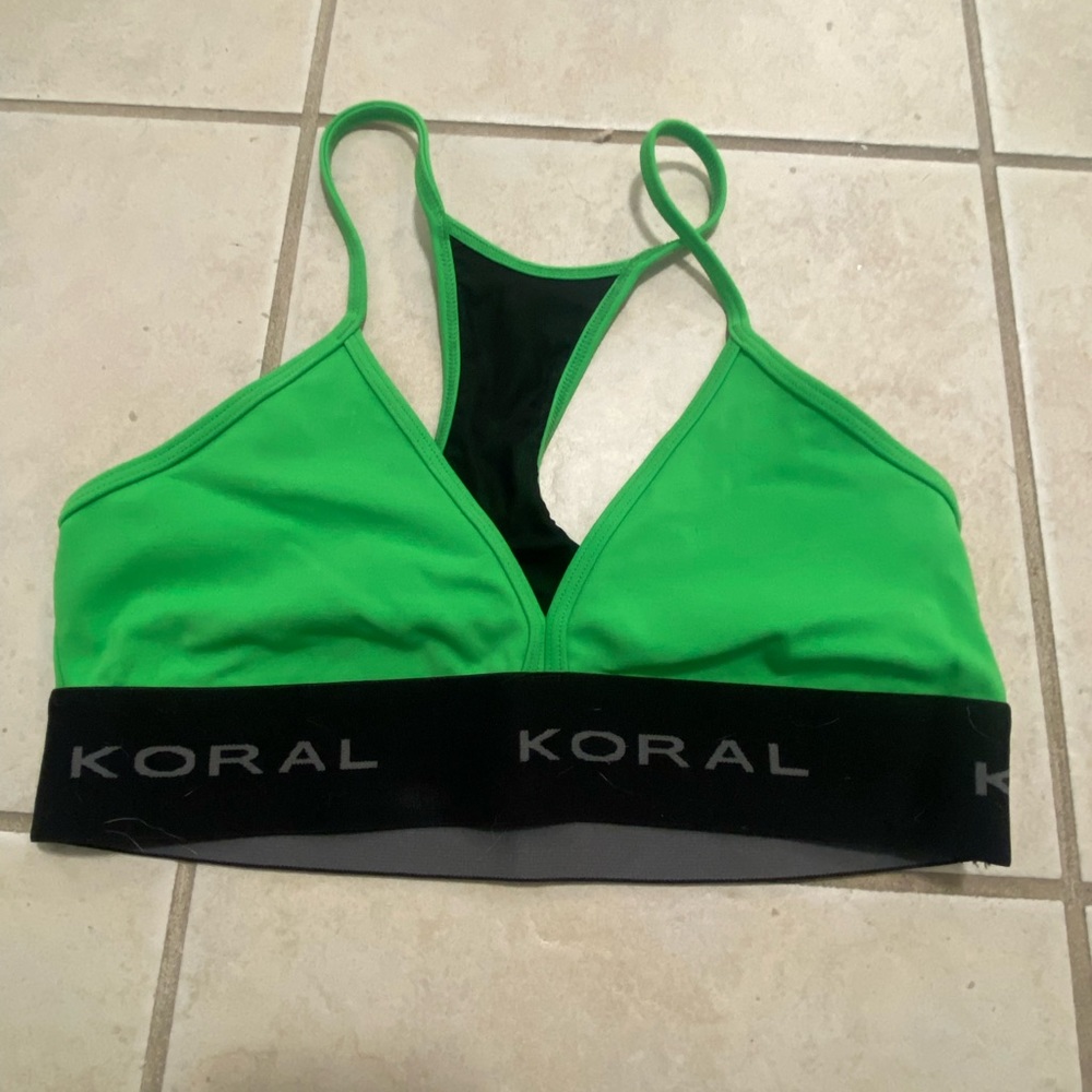 KORAL green sports bra